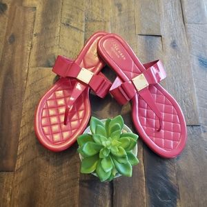 Cole Haan Red Bow Flit Flops size 8.5